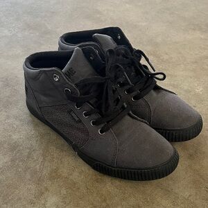 Chrome Men's Gray/Black High-Top Casual Sneakers